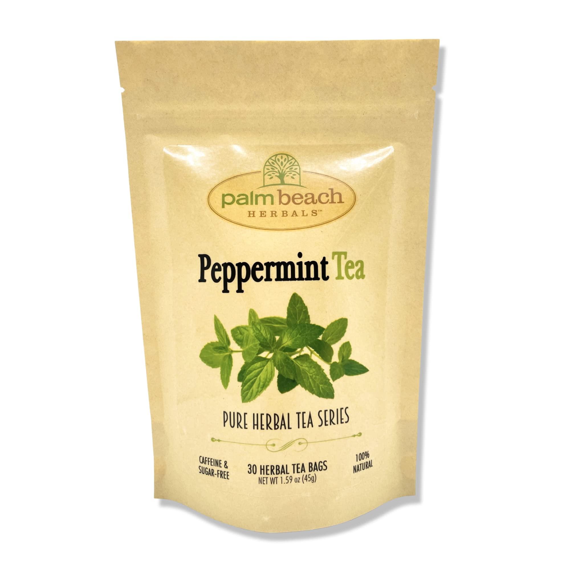 Palm Beach Medicinal herbs Peppermint Tea - Pure Herbal Tea Series by Palm Beach Herbals (30 Tea Bags) 100% Natural