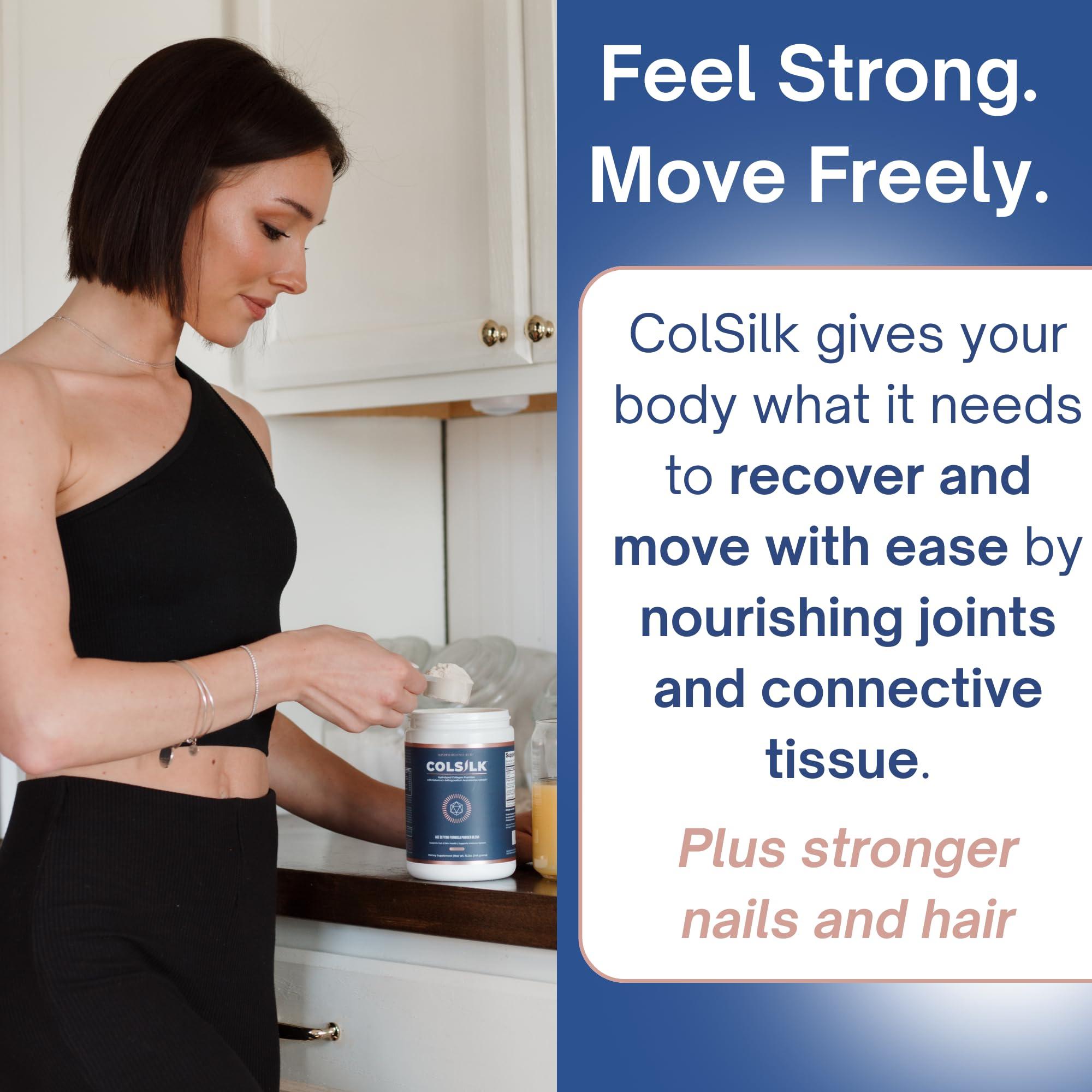 Skin Research Institute Skin Research Institute ColSilk Collagen Powder Supplement with Collagen, Colostrum, and Polypodium for Skin, Hair, Nails, and Joint Support  One Scoop per Serving  Unflavored (1 Month Supply)