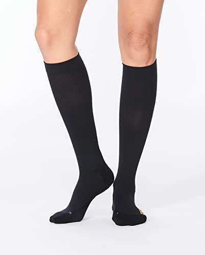 2XU 2XU Flight Compression Socks, Black/Black, X-Large