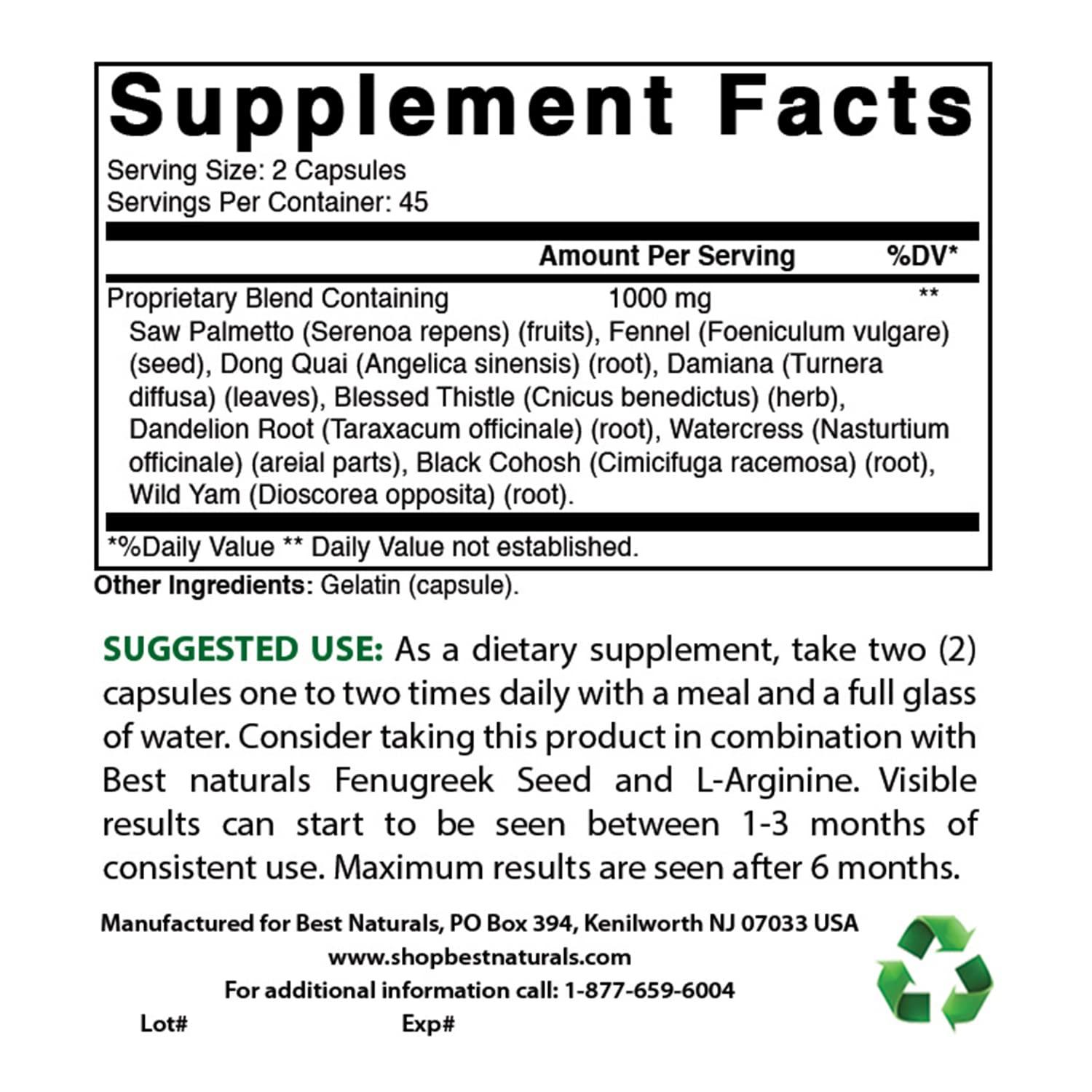 Best Naturals Best Naturals Breast-Ultra Breast Enlargement Pills 90 Capsules (90 Count (Pack of 2))