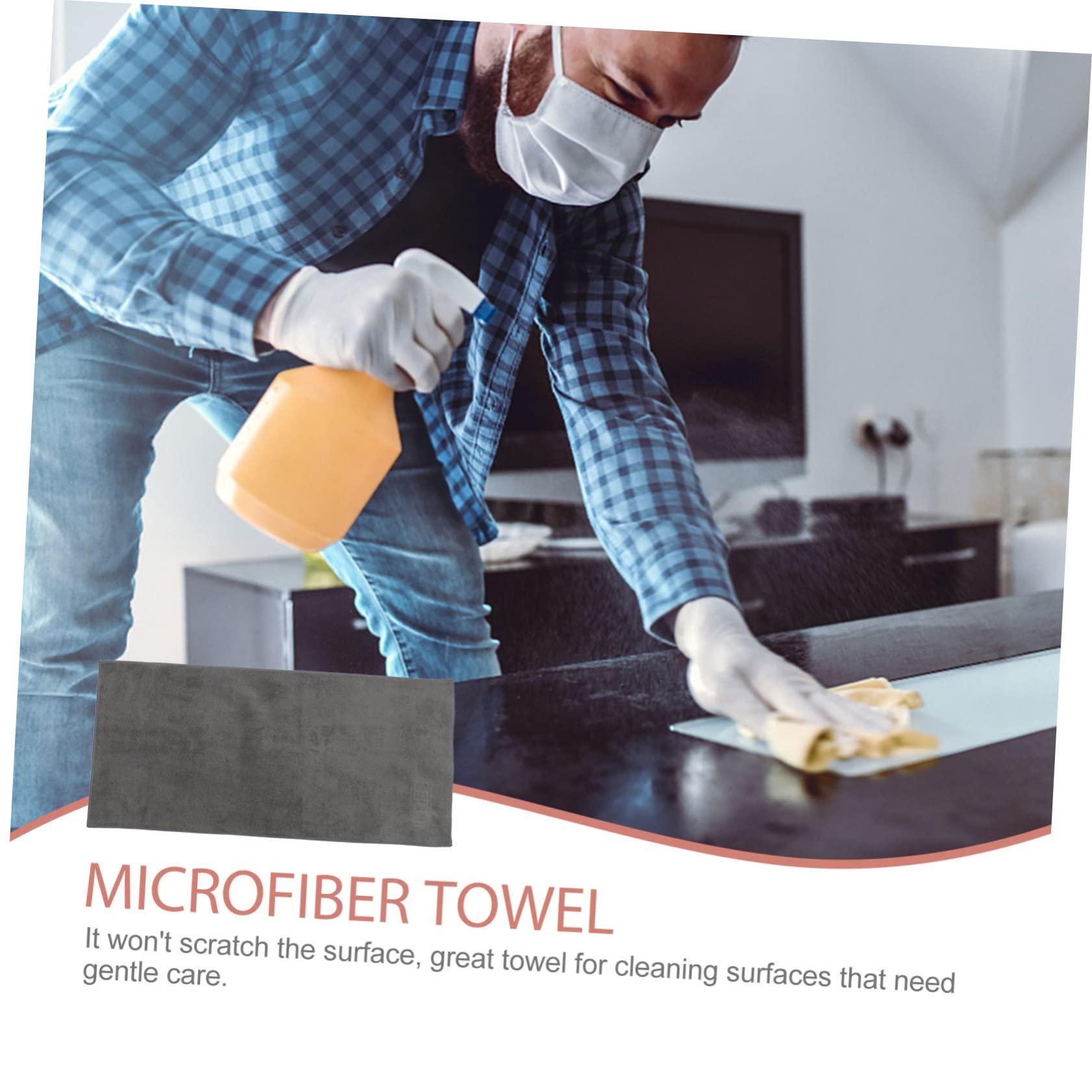 FRCOLOR FRCOLOR 2pcs Fiber Car Cloth Car Wash Towels Towel Cleaning Cloth Micro Fiber Towels Washcloth Car Drying Towel Auto Cleaning Towel Cleaning Towels for Car Grey