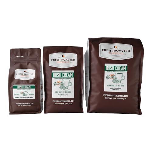 Fresh Roasted Coffee Fresh Roasted Coffee, Decaf Irish Cream Flavored Coffee, 5 lb (80 oz), Medium Roast, Kosher, Whole Bean