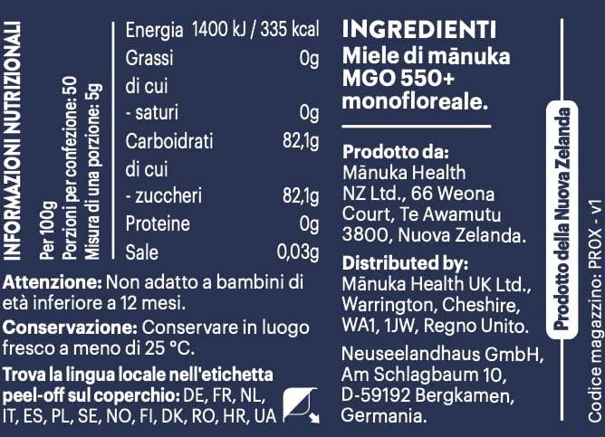 Manuka Health Manuka Health UMF 16+/MGO 573+ Manuka Honey (250g/8.8oz), Superfood, Authentic Raw Honey from New Zealand