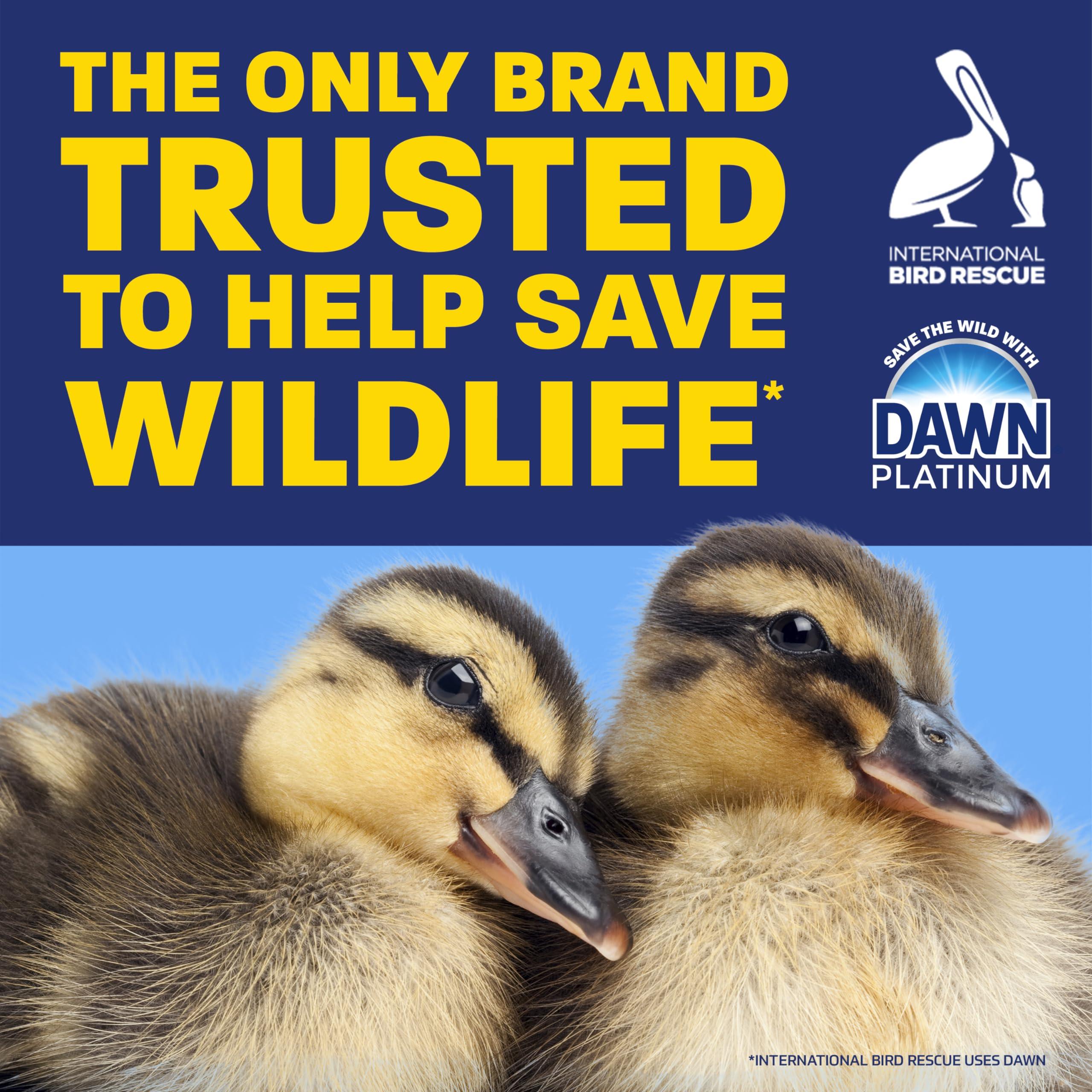 Dawn Dawn Platinum Dish Soap Liquid, Dishwashing Liquid, Dish Detergent Liquid, Refreshing Rain Scent, 54.8 fl oz (Pack of 2)