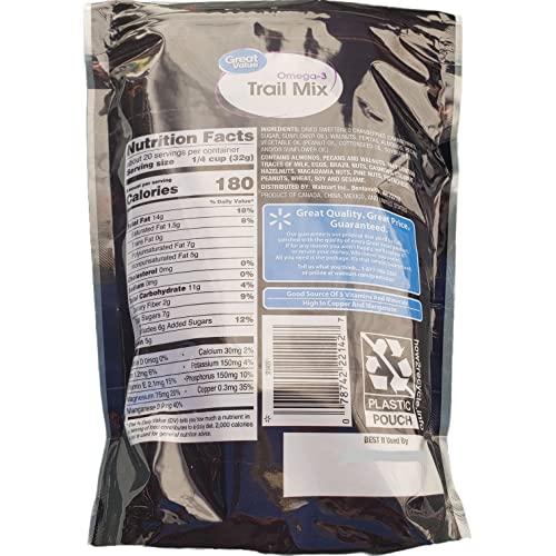 Great Value Great Value Omega3 Trail Mix, 22 Oz (Pack of 1)