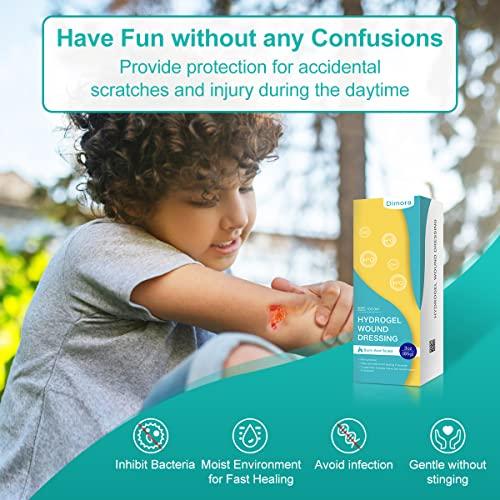 Dimora Dimora 2 Packs 6oz Hydrogel First Aid Ointment + Silicone Foam Dressing with Border 20 Pack Adhesive 4\"x4\"