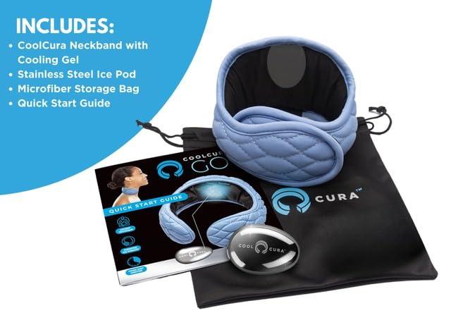 CoolCura CoolCura GO, Ice Therapy Device, Relax with Feng Fu Ice Therapy, Cold Therapy Ice Neck Wrap, Headache Relief, Stress Relief, Anxiety Relief, Relaxation Neckband