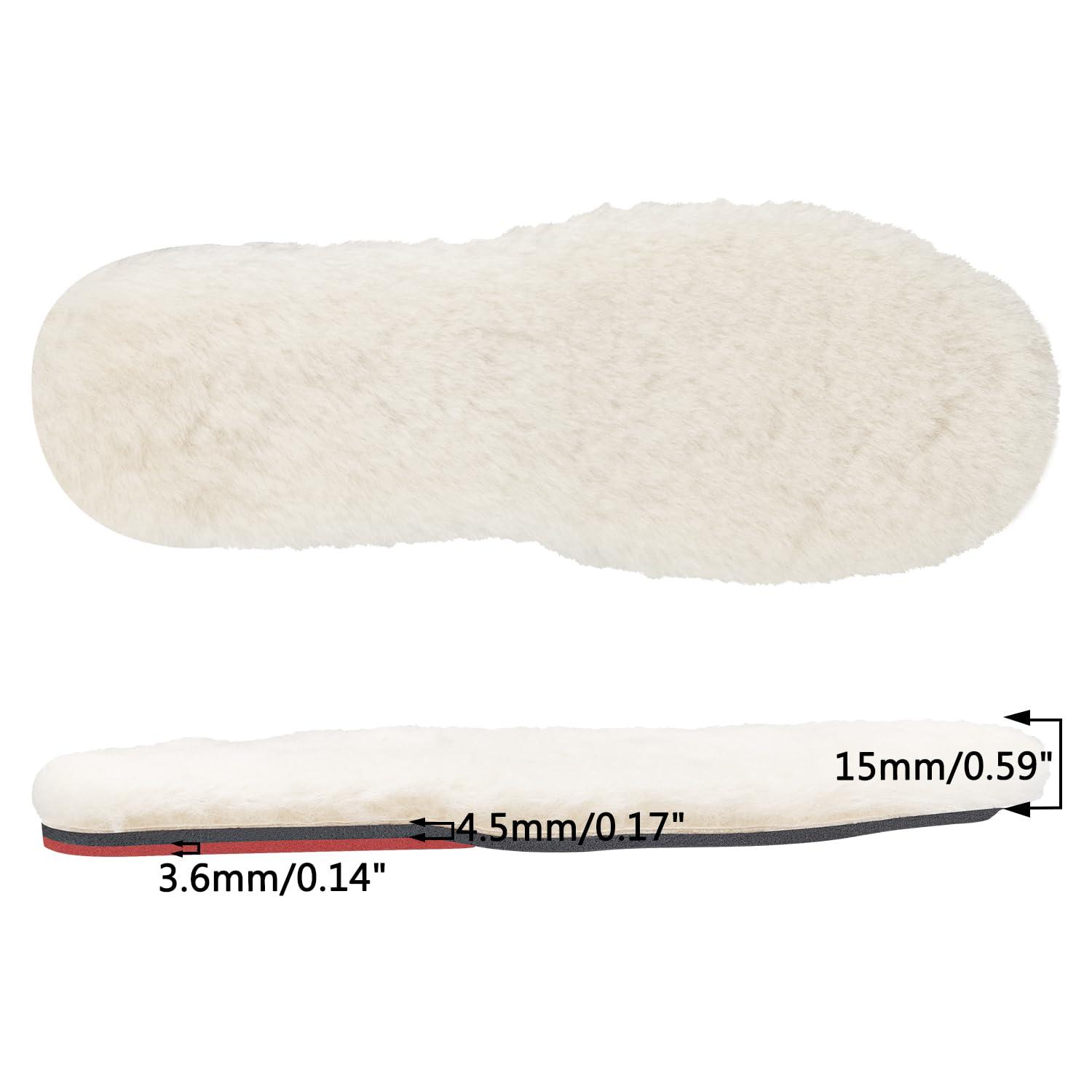 Endoto Endoto Replacement Insoles for UGG Men Slipper and Boot Shoes, Sheepskin Insole Inserts for Foot Warm(Size:Men14-EU48.5)