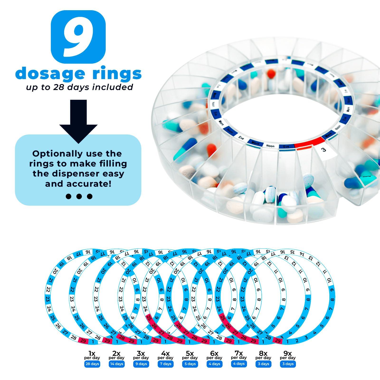 Adamson Adamson TimelyMed Smart Pill Dispenser Machine with Alarm + WIFI App Monitoring + NEW 2024 + 28 Day Medicine Dispenser + Automatic Pill Dispenser for Elderly with Alarm & Alzheimers Care + Lock Key