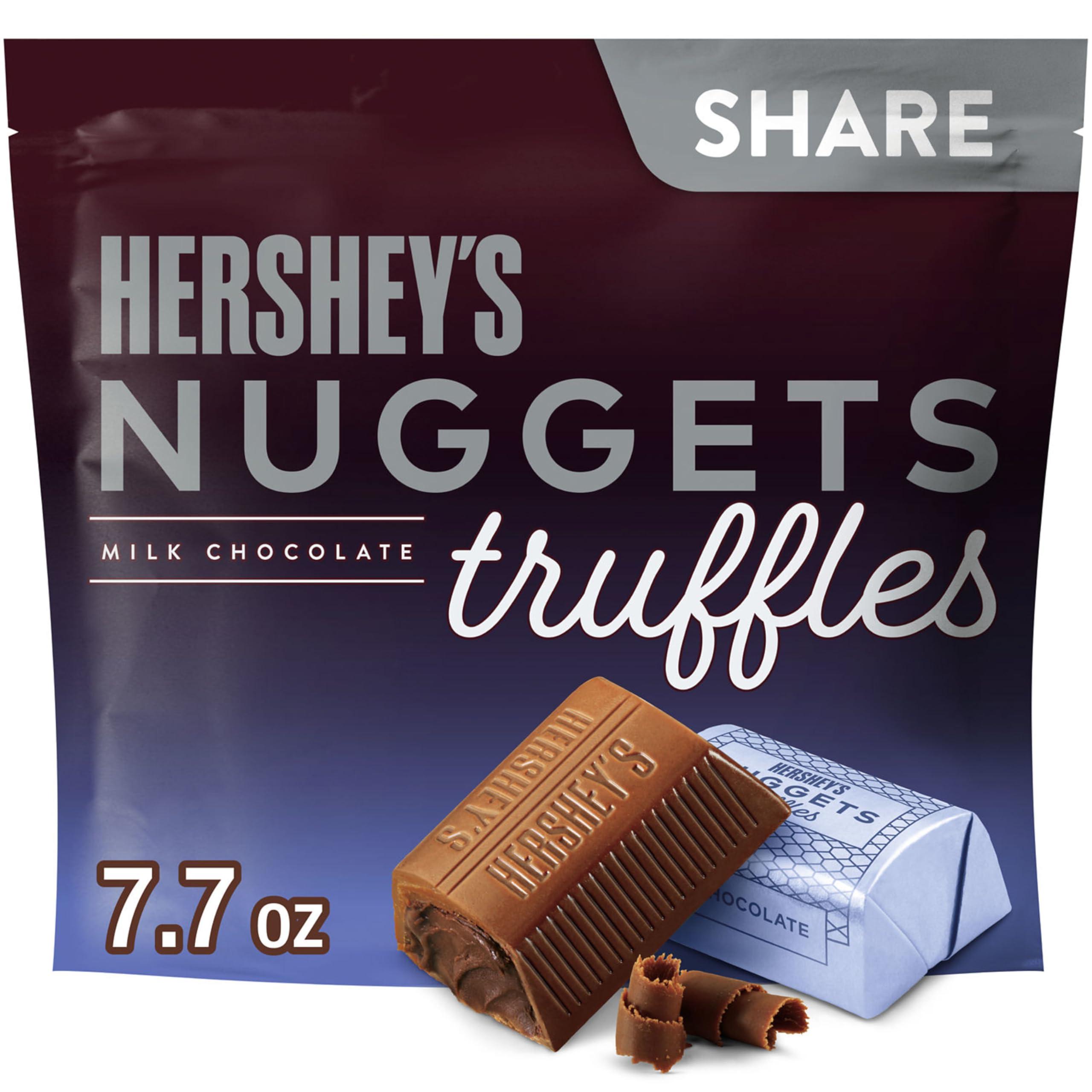 HERSHEY'S HERSHEYS MILK CHOCOLATE NUGGETS TRUFFLES SHARE PACK STAND UP BAG
