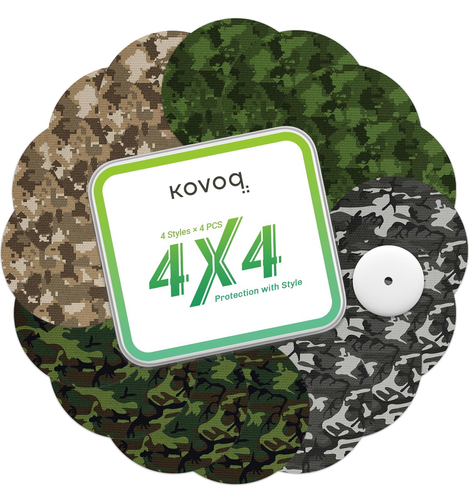 KOVOQ Kovoq Freestyle Libre 3 Sensor Adhesive Patches,Patterned Sensor Tape Protector,CGM Tape,16 pcs Colorful,Waterproof & Sweatproof,Sensor Covers for Kids Women Men,Sensor Tape,Camouflage