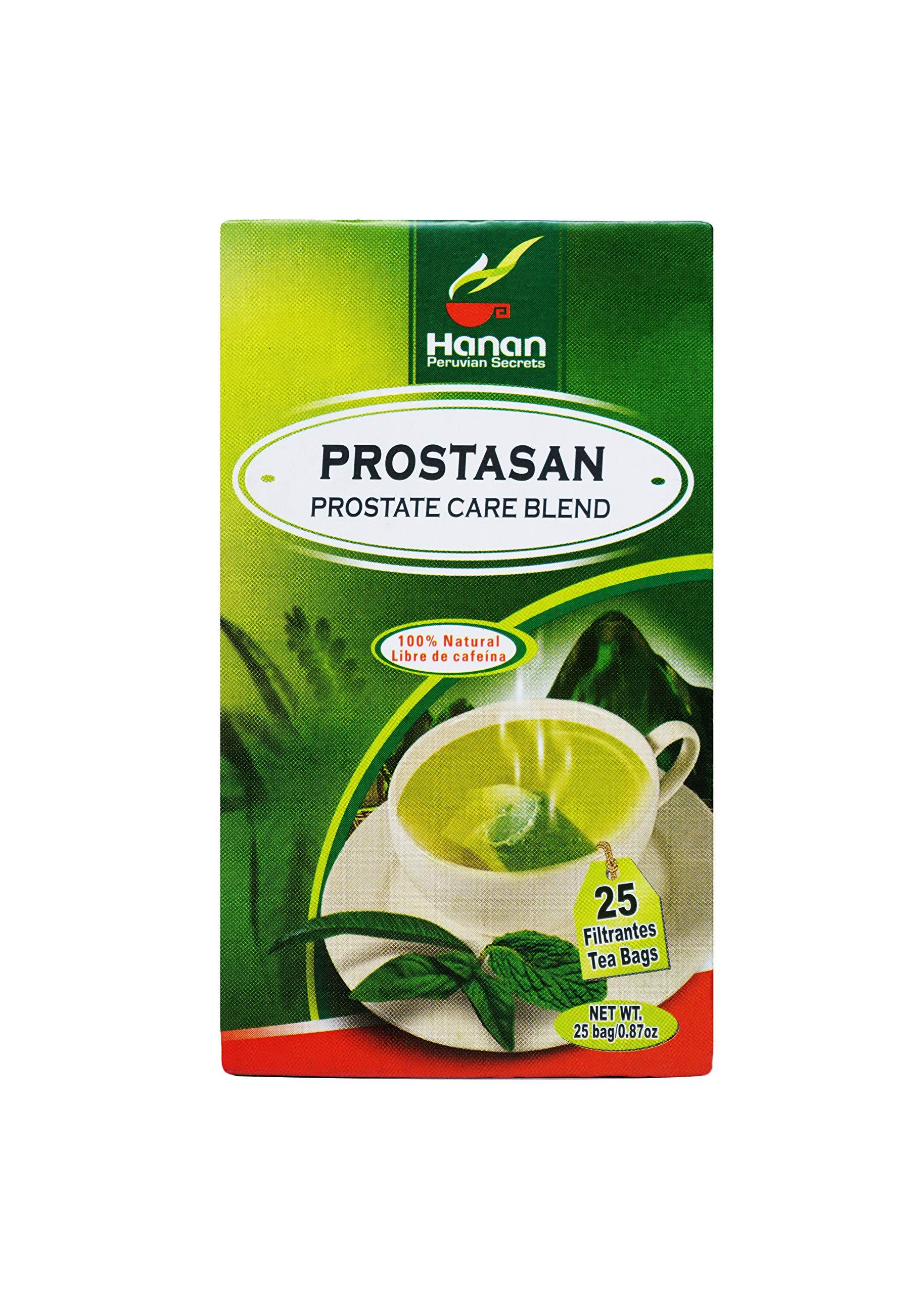 HANAN PERUVIAN SECRETS Hanan Peruvian Secrets Prostasan Herbal Tea | 100% Natural Prostate Care Blend | 25 Tea Bags | Naturally Aids in Cleansing the Prostate and Urinary Tract