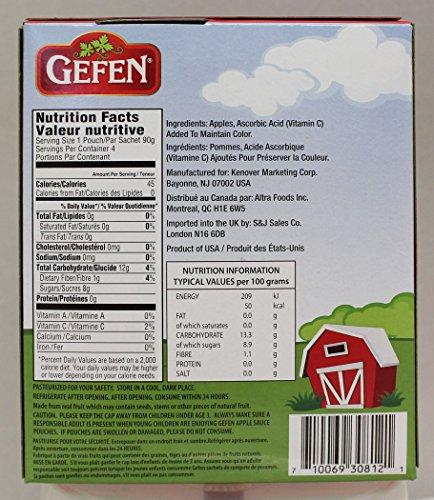 Gefen Gefen Applesauce Pouches, 3.17oz (1 Pack, 4 pouches)