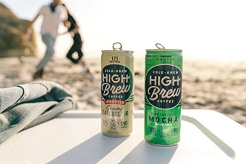 High Brew Coffee High Brew Coffee, Cold Brew Coffee, Dark Chocolate Mocha, 8 Fl Oz, Ready-To-Drink (Pack of 12)