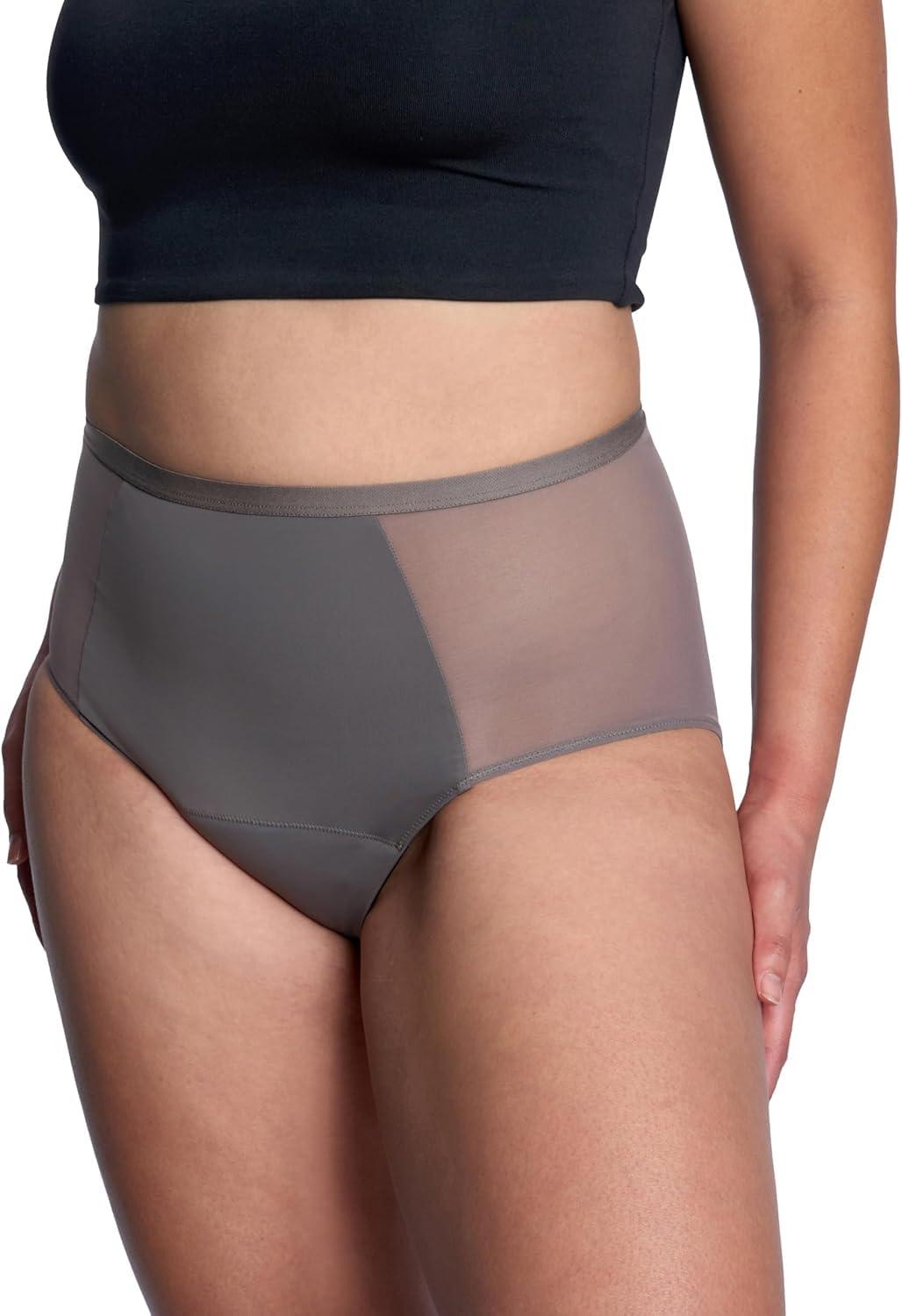 THINX Thinx Period Underwear, Comfort-Stretch Hi-Waist, Holds Up to 12 Tampons, FSA HSA Approved Period Panties, All-Day Absorbency Menstrual Underwear for Women, Leakproof & Reusable, Slate, XL