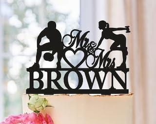 snzazhe Bodybuilder Cake Topper, Fitness Wedding Cake Topper, Sport Couple Cake Topper, Gym cake topper, Weight lifting cake topper, gym wedding Party Supplies, the Best Souvenirs for Family and Friends.