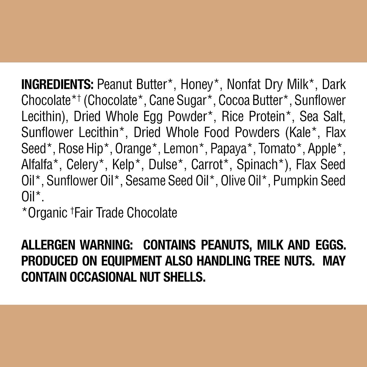 Perfect Foods Bar Perfect Peanut Butter Bar, 2.504 Ounce -- 16 per case.