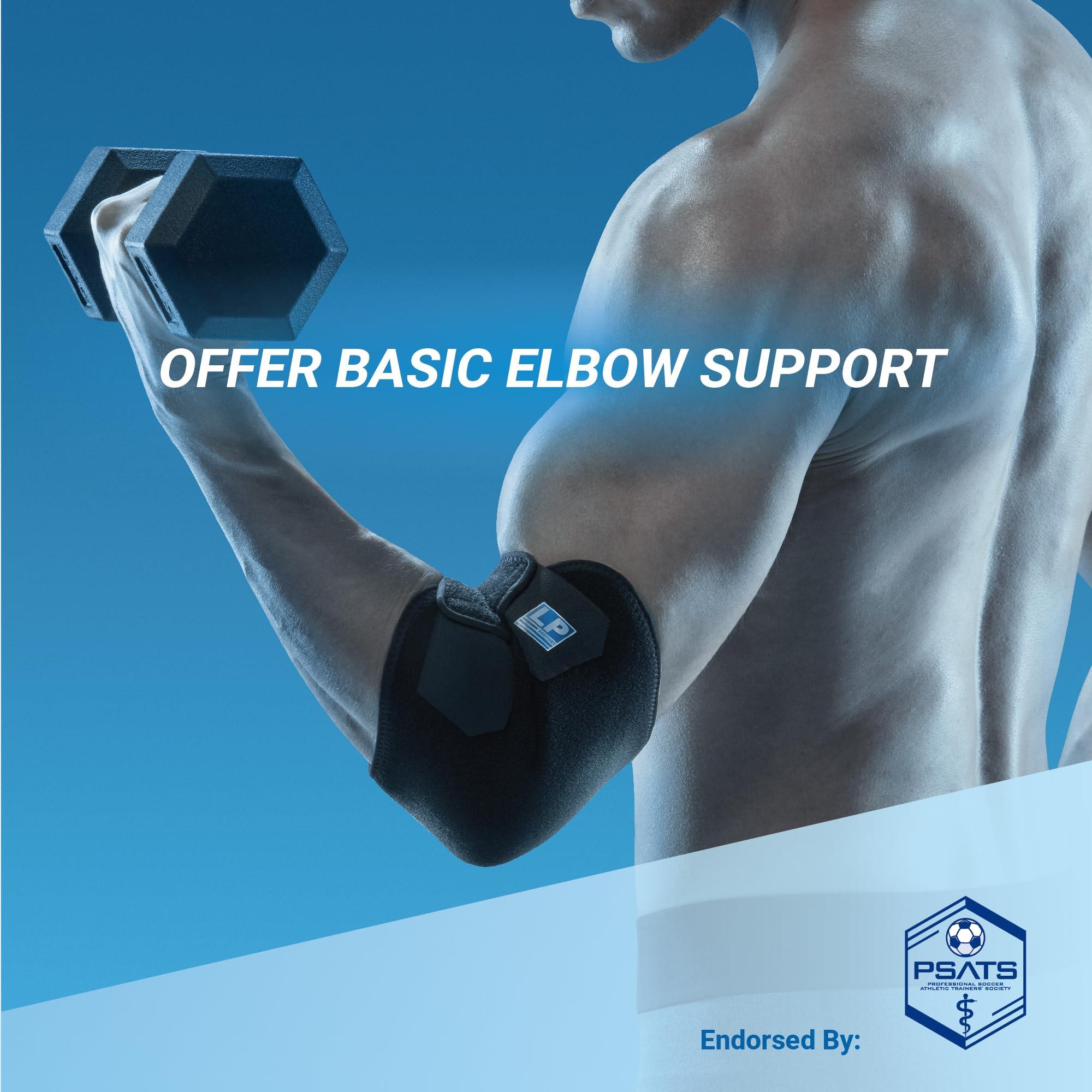 LP SUPPORT LP SUPPORT 759 Adjustable Elbow Brace for Tennis Elbow, Tendonitis, and Arthritis - Pain Relief for Men, Women, and Youth - One Size Fits All