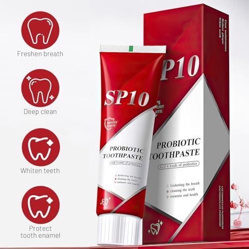 Mrryiio Sp10 Probiotic Toothpaste,Sp-10 Ultra Whitening Toothpaste,Probiotics Bright White Toothpaste,Sp-10 Probiotic Toothpaste,Sp10 Toothpaste,Fresh Breath,Deep Cleaning Care Toothpaste2Pcs