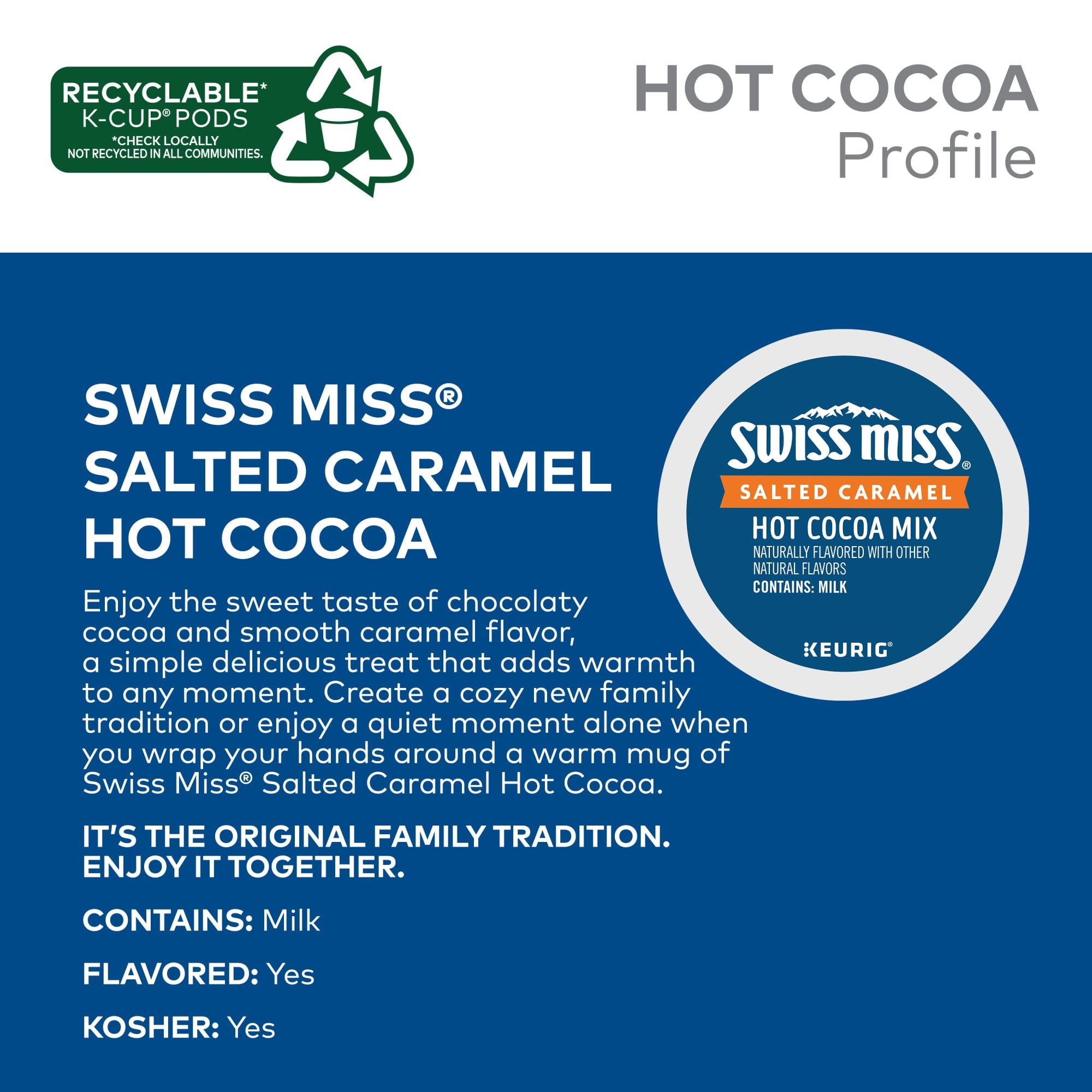 Swiss Miss Swiss Miss Salted Caramel Hot Cocoa, Keurig Single Serve K-Cup Pods, 22 Count (Packs of 4)