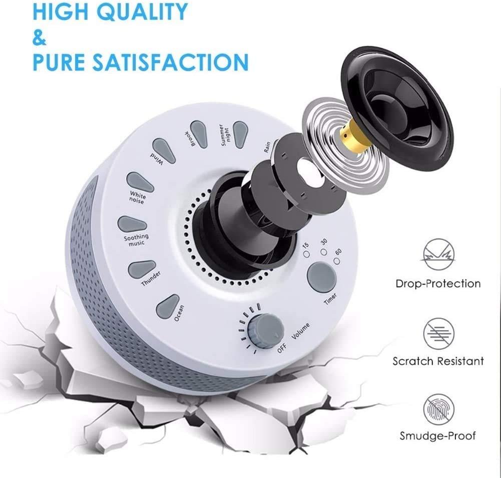 QIYUDS QIYUDS White Noise Machine, Sound Machine for Sleeping Baby & Adults, Portable Sleep Machine Home Nursey Office Travel