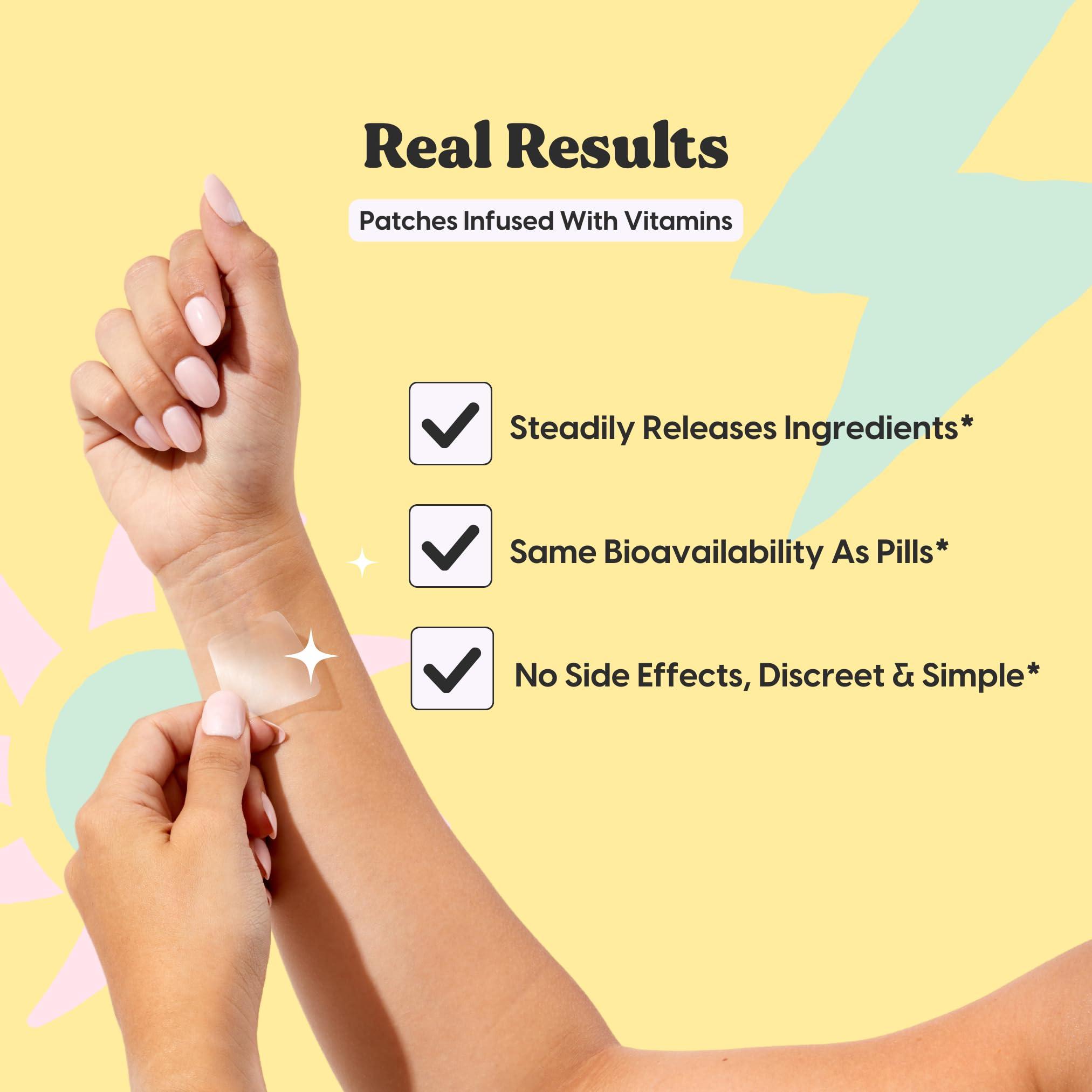 The Patch Brand The Patch Brand Energy Patches | Supports Energy with Caffeine and B5 and B3 | All Natural Vitamins & Mineral Patch Plant Based and Cruelty Free Water Resistant Patches That Last All Day