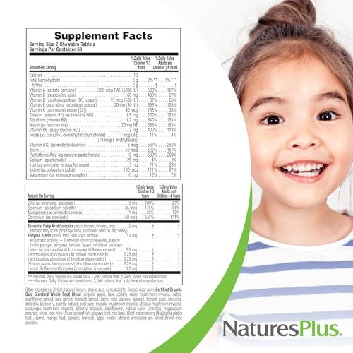 Nature\'s Plus NaturesPlus Animal Parade Gold Children\'s Multivitamin - Orange Flavor - 120 Chewable Tablets, Pack of 2 - Gluten Free - 120 Total Servings