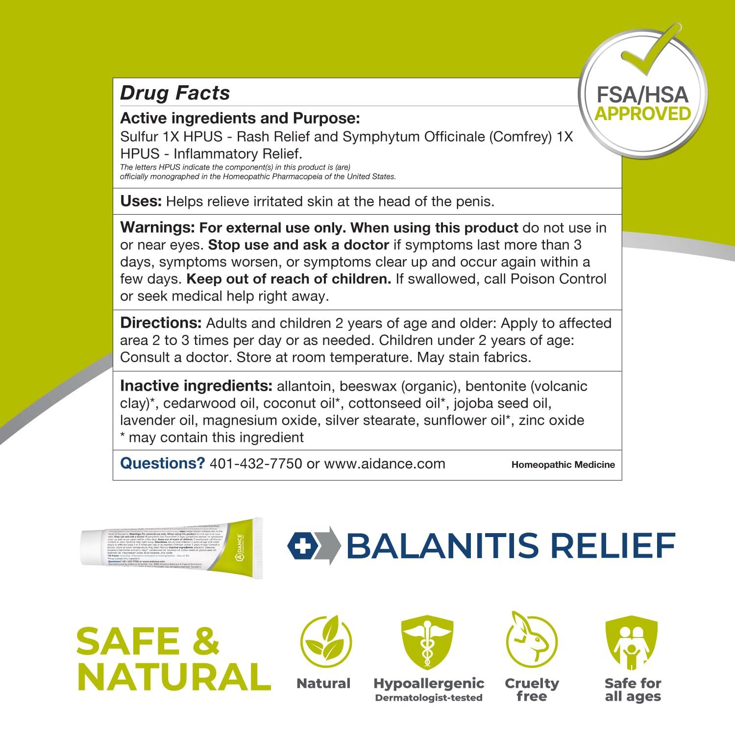 terrasil terrasil Balanitis Relief - Balanitis Treatment for Men, Natural Soothing Foreskin Ointment for Relief from Symptoms of Irritation, Itch, and Inflammation. Dermatologist Tested (.5oz)