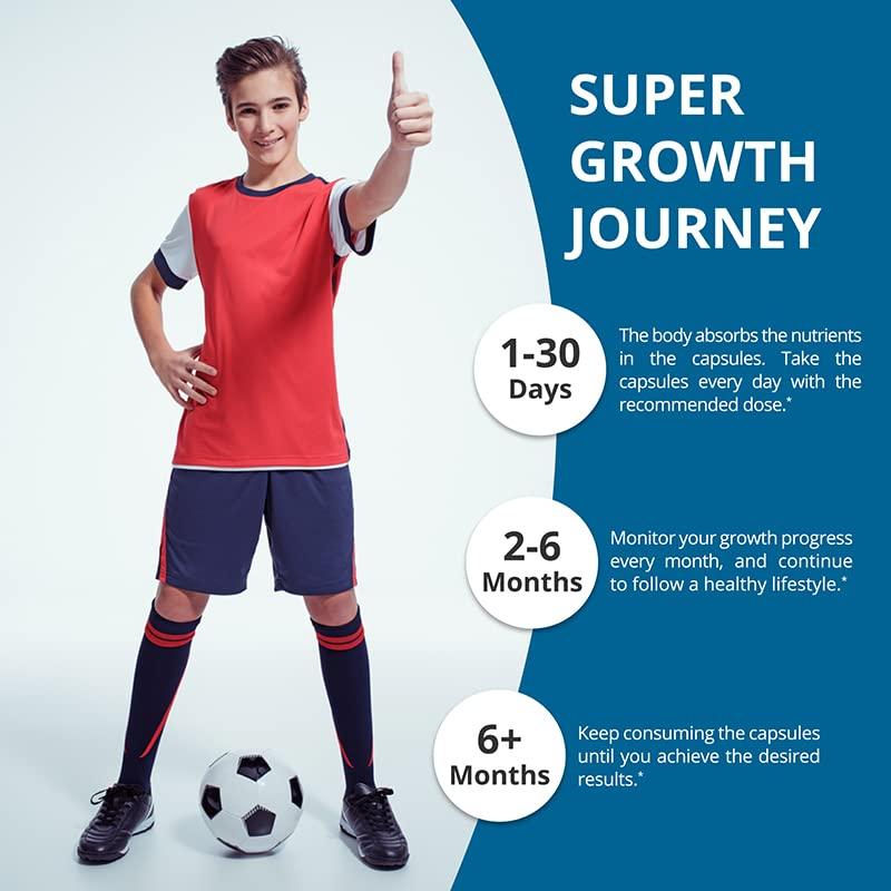 NuBest NuBest Grow Power Height Growth - Powerful Height Supplement for Age 10+ & Teens - Supports Height Growth, Grow Taller with Calcium, Vitamin D3, Phosphorus, Magnesium, Zinc & More - 6 Pack