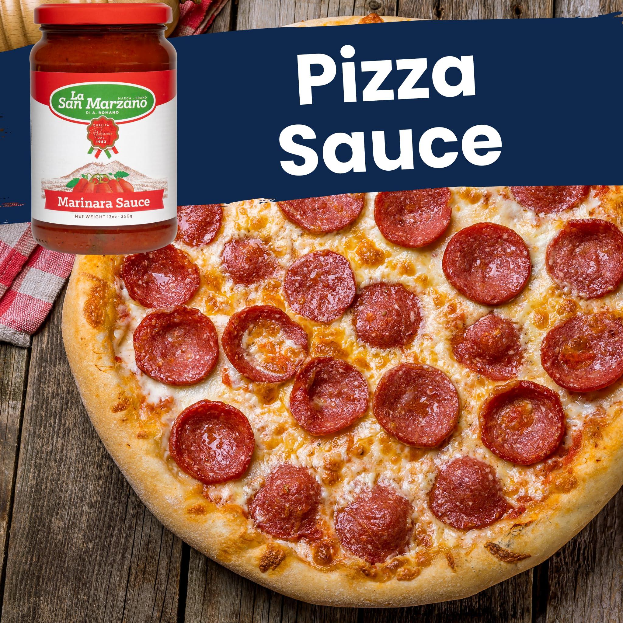 La San Marzano La San Marzano - Marinara Sauce - Pasta Sauce with 100% Italian Tomatoes Made in Italy - Peeled Tomatoes with Fresh and Natural Ingredients Non GMO Tomatoes, Vegan, Gluten Free, Kosher, Mediterranean Diet 13 Ounce Jar