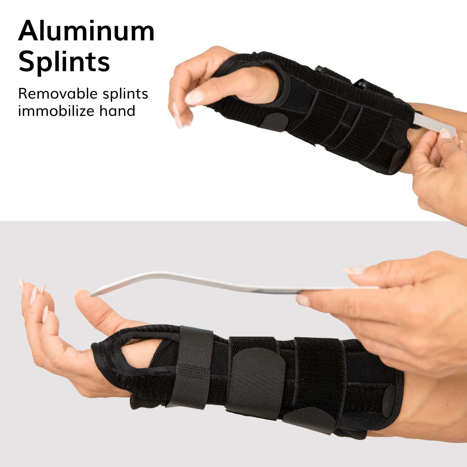 BraceAbility BraceAbility Volar Wrist Splint - Right or Left Hand Compression Support Brace for Carpal Tunnel Syndrome Relief, Fracture Pain, Sprained Injury, Typing, Sleeping, Arthritis, and Tendonitis Wrap