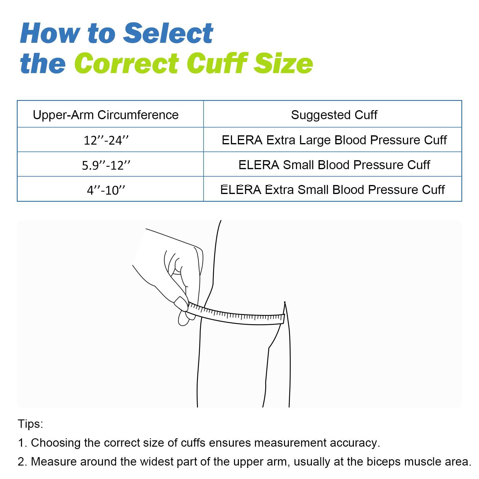 ELERA Pediatric Blood Pressure Cuff for Kids & Women - Small Child Replacement BP Cuff (5.9-9.5 Inch Arm Circumference), Compatible with Most Monitors - with 6 Connectors