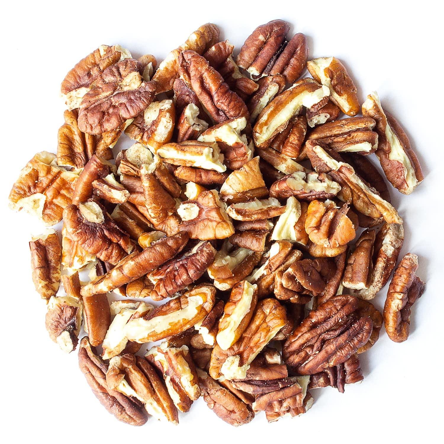 Food to Live Food to Live Organic Pecan Pieces, 12 Ounces Raw, Chopped Pecans, Non-GMO, Unsalted, Unroasted, Kosher, Shelled, Kosher, Vegan, Sirtfood, Bulk. Keto-Friendly. Good Source of Iron, and Calcium.