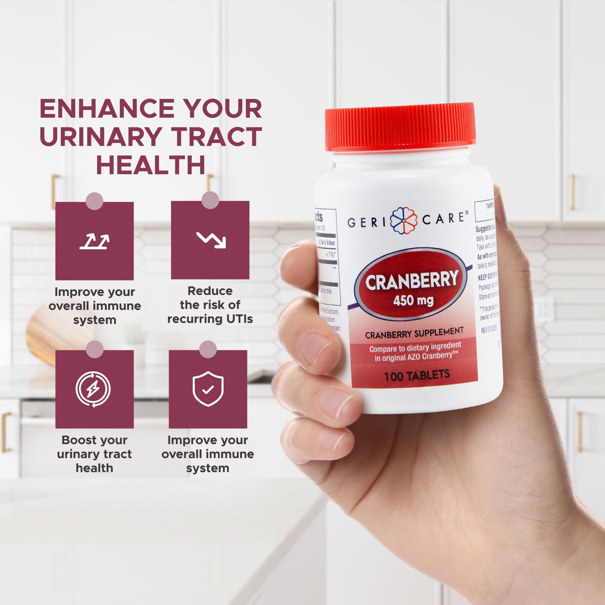 Geri-Care GeriCare Cranberry Supplement, 100 Tablets 450 mg (3)