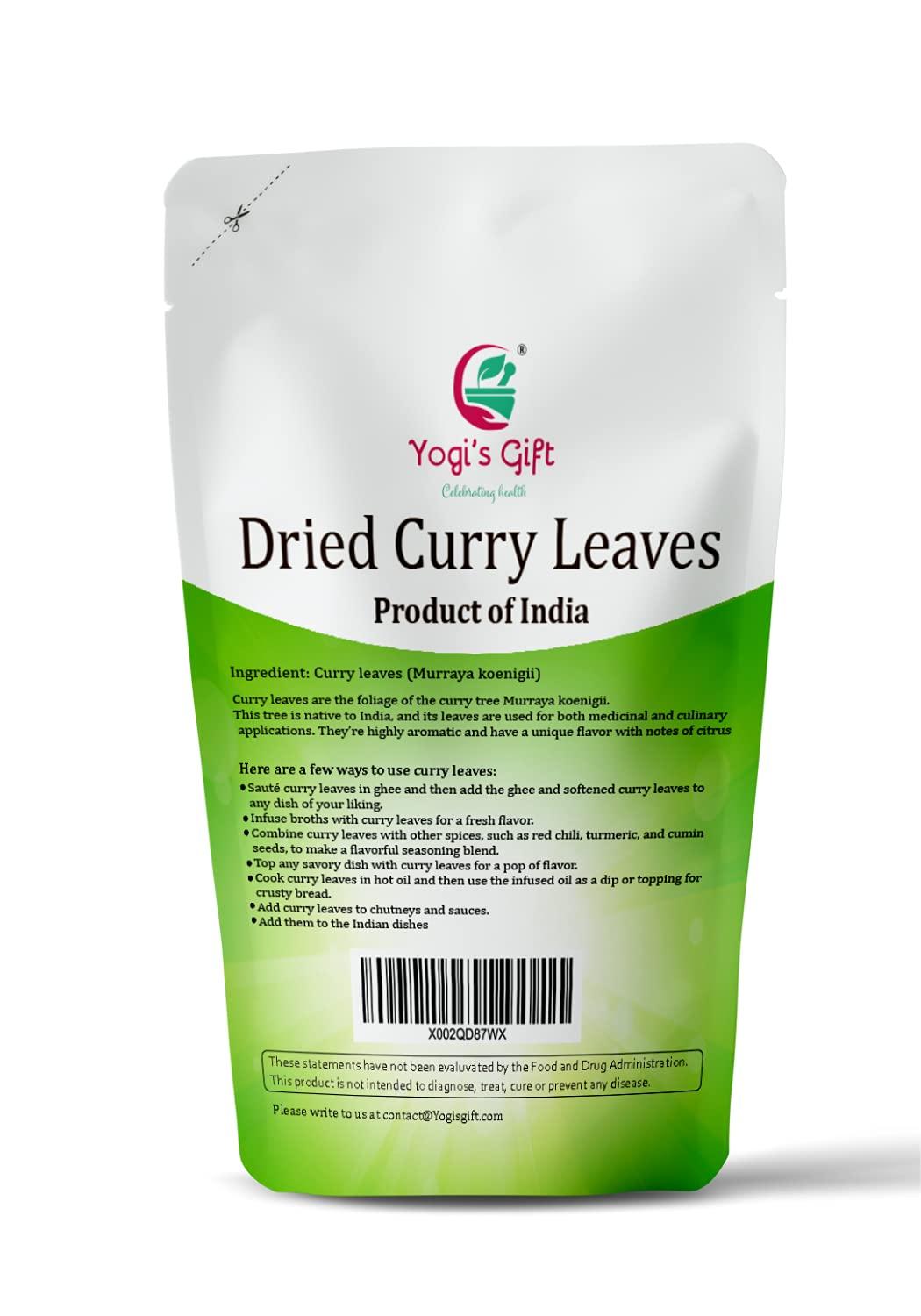 YOGI’S GIFT – Celebrating health Dried Curry Leaves 0.7 Oz (900+ Leaves) | Aromatic Flavor of Whole Curry Leaves | Kari Patta | Tray Dried Fresh Cury Leaves | Whole Herb to Flavor all Food | Natural Herbs