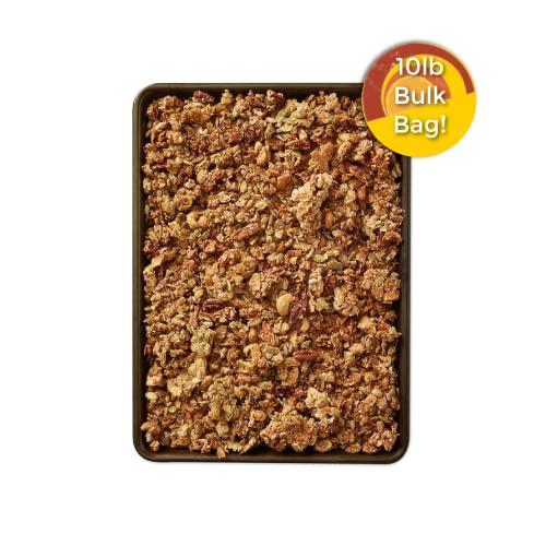 GrandyOats Grandy Oats Organic Granola,10lb Bulk Bag - Classic Granola with Organic Oats, Pumpkin Seeds, Walnuts & Cashews - Low Sugar, Dairy Free, High Protein Granola, Non-GMO & Kosher - 160 OZ