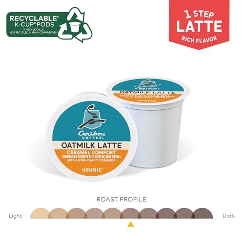 Caribou Coffee Caribou Coffee Caramel Comfort Oatmilk Latte, One Step Latte Single Serve Keurig K-Cup Pods, 20-Count Box