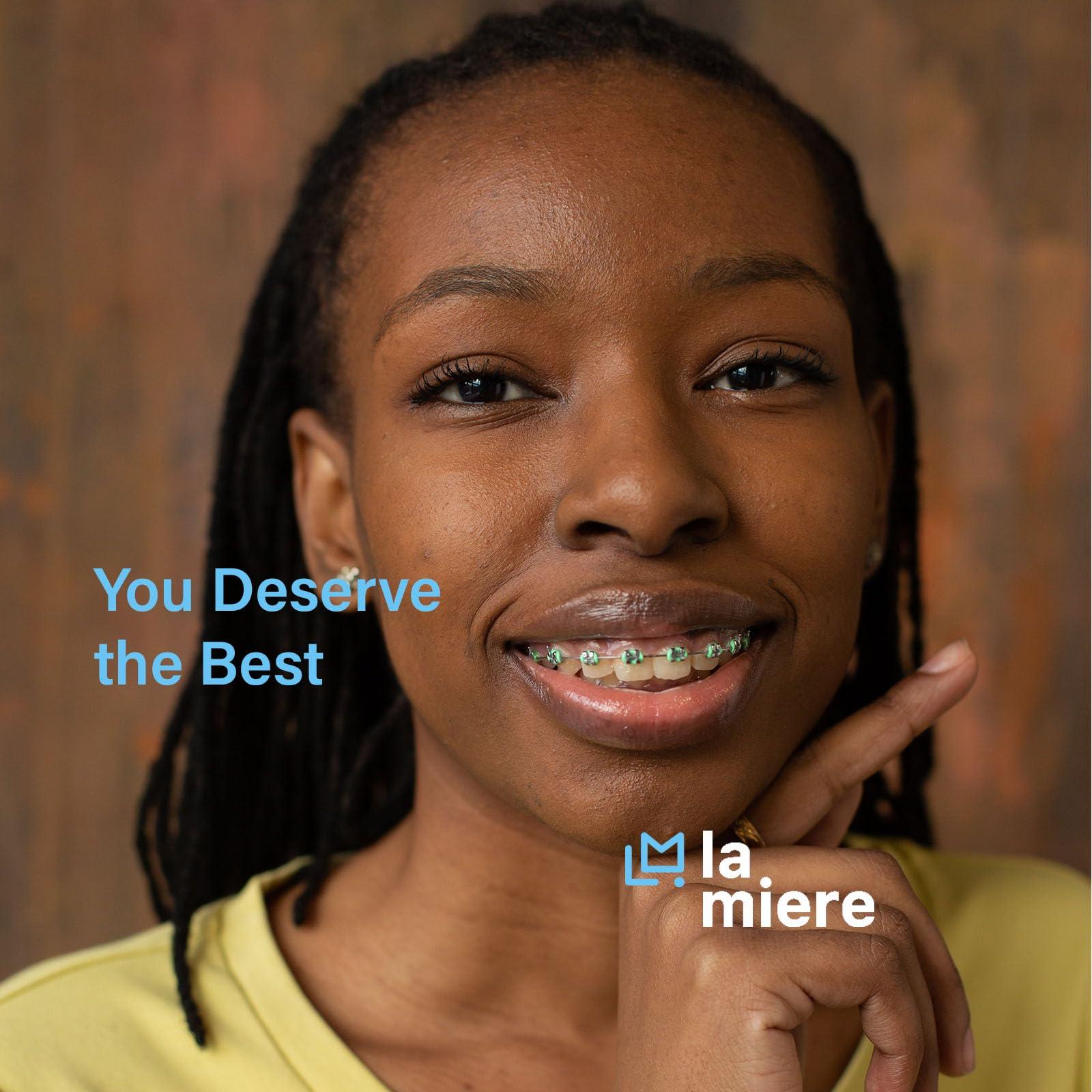 LA MIERE Neon Non-Latex 100 counts Intraoral Elastic Bands Orthodontic Elastics Dental Rubber Bands Made in US Heavy 1/4\'\', Neon