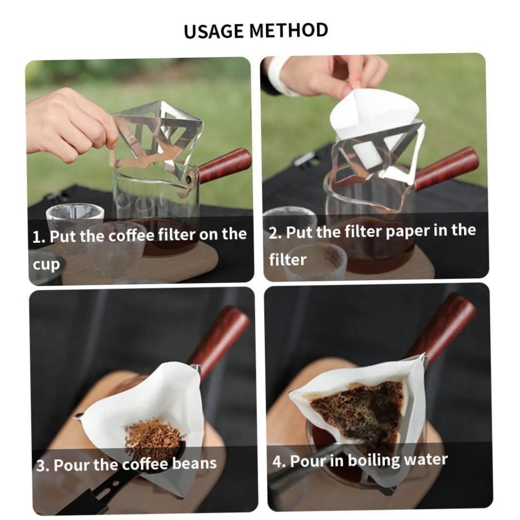 Mednkoku Collapsible Coffee Dripper Stainless Steel Portable Traveling Filter Drip Rack Stand Coffee drip stand