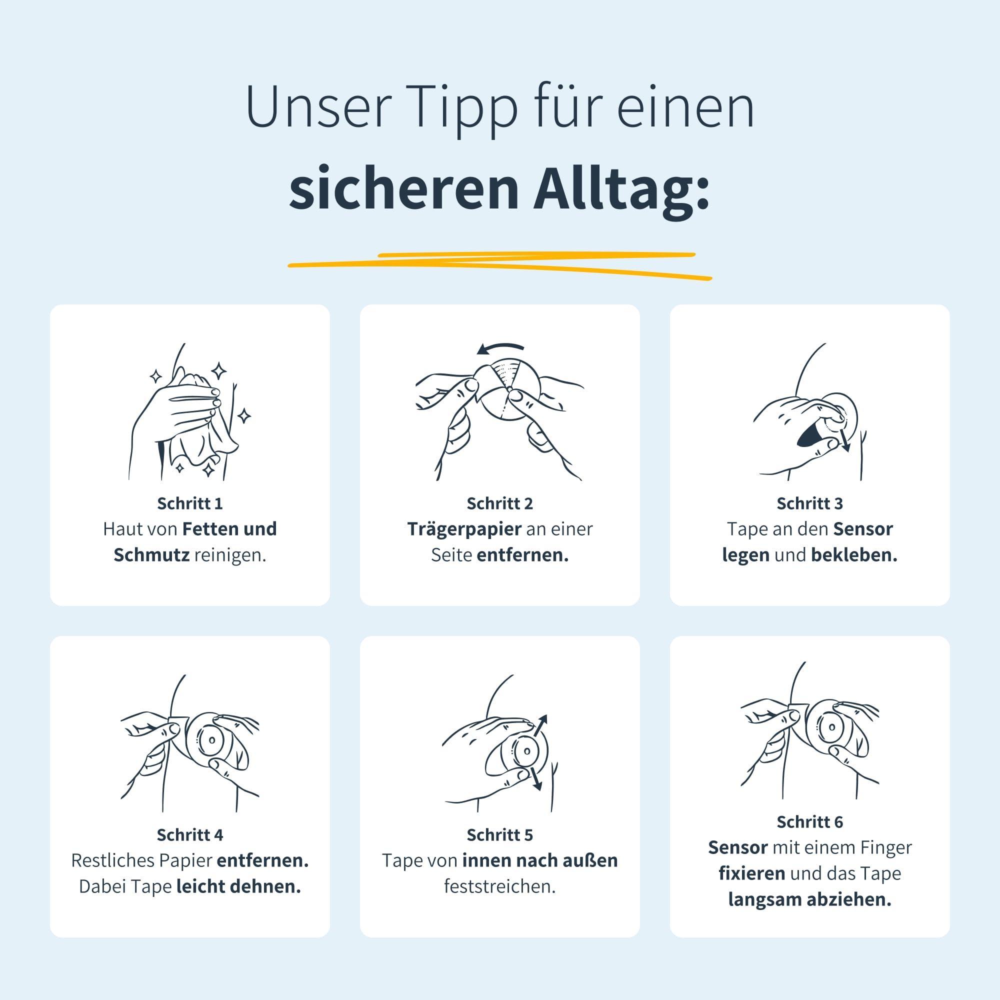 MySweetStitch MySweetStitch - 10-Pack Freestyle Libre 1/2 Sensor Covers Waterproof with Ventilation Hole Round Black - Lasts up to 14 Days, sweatproof Adhesive Patches pre-Cut & Full Cover Made in Germany