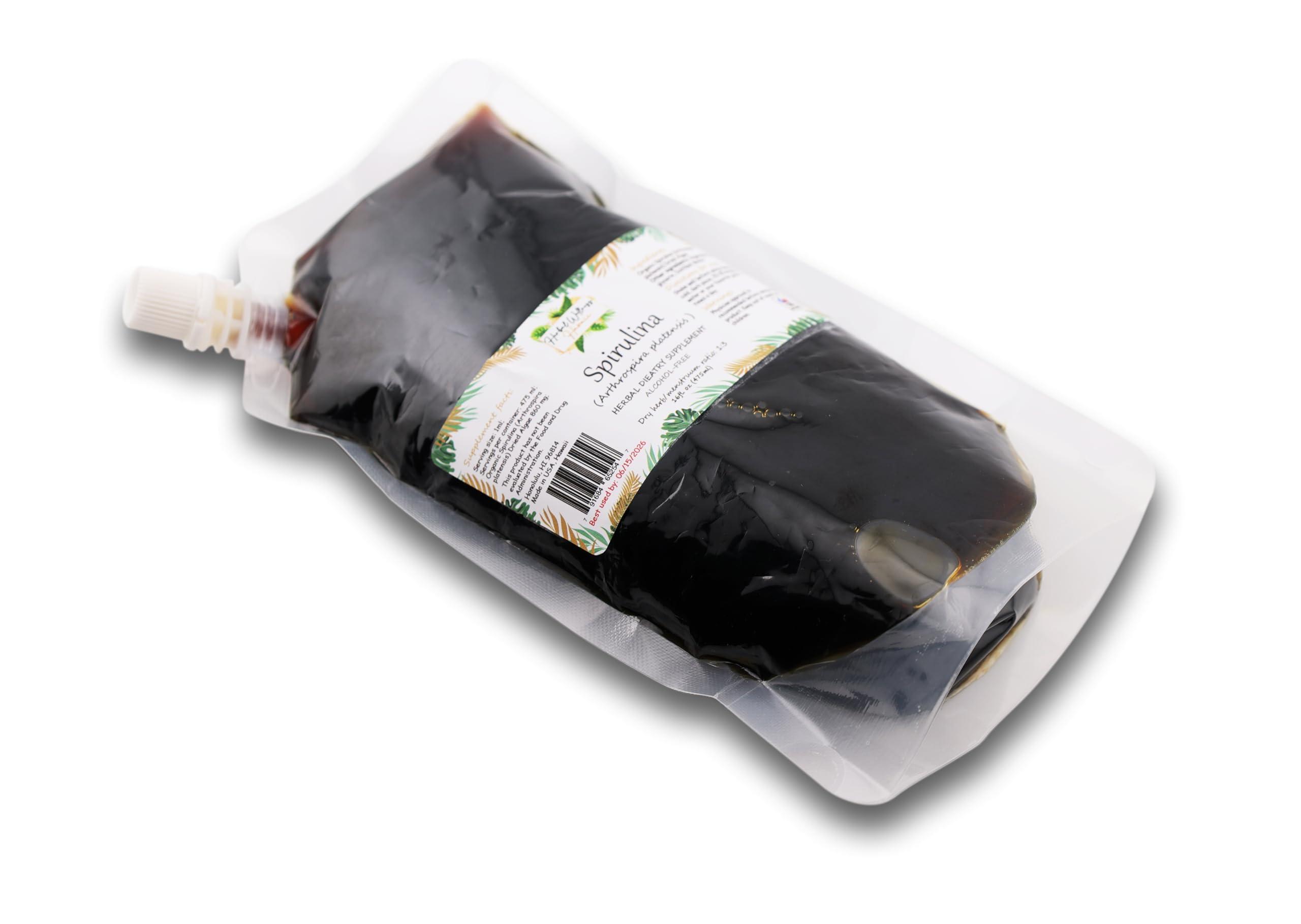 Herbal Wellness Hawaii Herbal Wellness Hawaii Organic Spirulina Extract - Pure Plant-Based Supplement with Organic Vegetable Glycerin 32 Fl.oz