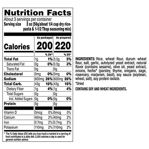 Quaker Near East Rice Pilaf Mix, Garlic & Herb, 6.3oz Box