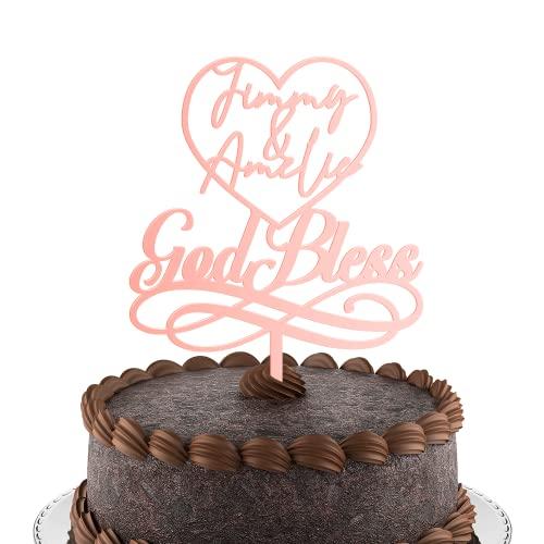 Cake Topper Confirmation Engraved Cross And Dove Cake Topper Baptism First Communion Party Decorations Christian Themed Personalized Cake Decor Cross For Cake - Foto 6