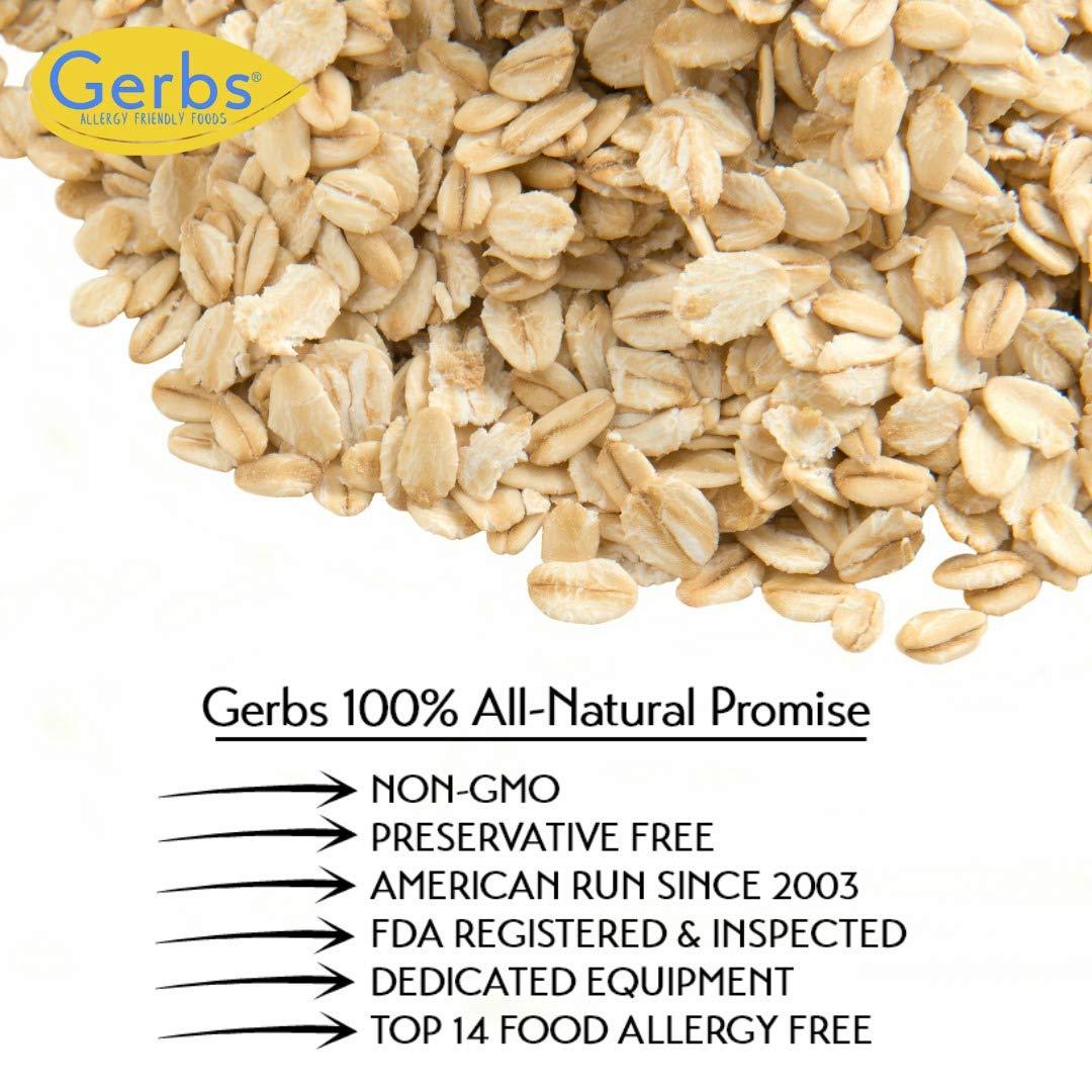 GERBS GERBS Gluten Free Instant Oats, 2 LBS. Premium Grade | Top 14 Food Allergy Free | Freshly harvested in Resealable Bulk Bag | Gluten Peanut Tree Nut Free