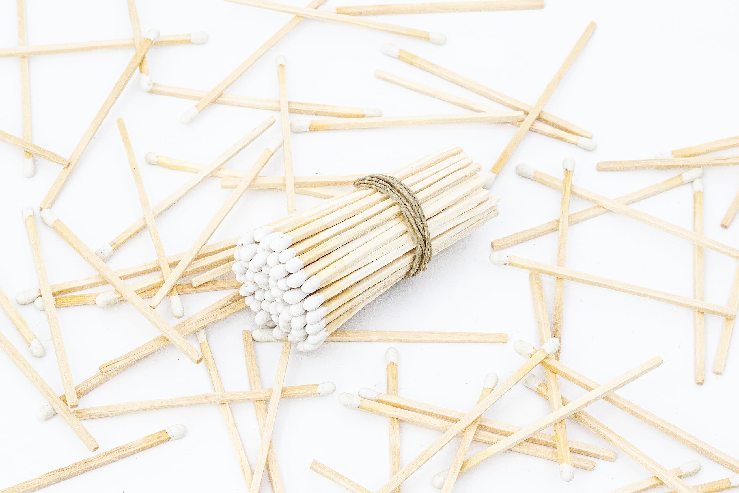 Chandler Studio 3 Inch Long Wooden Refill Matchsticks with Strike Stickers - Safety Matches Wholesale Bulk Loose by Chandler Studio (Choose Colors, 200 Pieces)