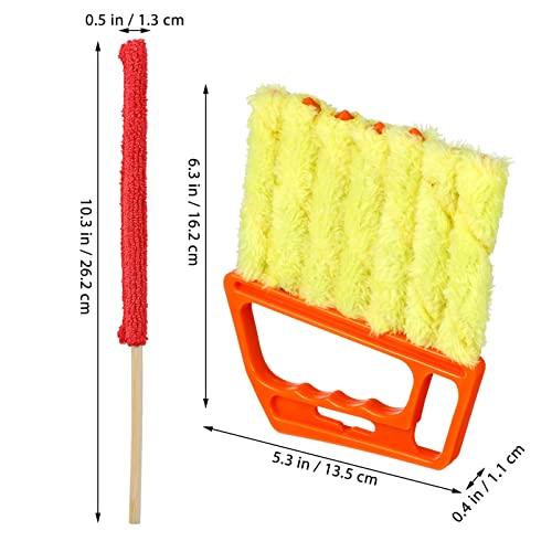 ULTECHNOVO ULTECHNOVO Duster Wands 1 Set Cleaning Brush Cleaning Stick Duster Small Duster Sticks Small Cleaning Brush Blind Duster Tool Detail Stick Mini Duster Window Blinds Plastic Cleaning Wands