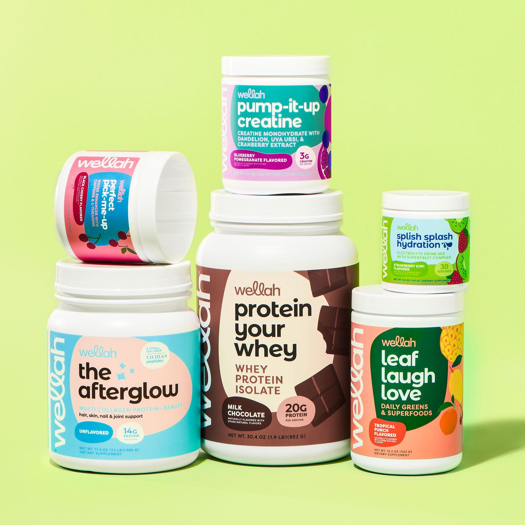 Wellah Wellah Perfect Pick-Me-Up (Peach Mango) 30 Servings - Energy Boost Drink Mix