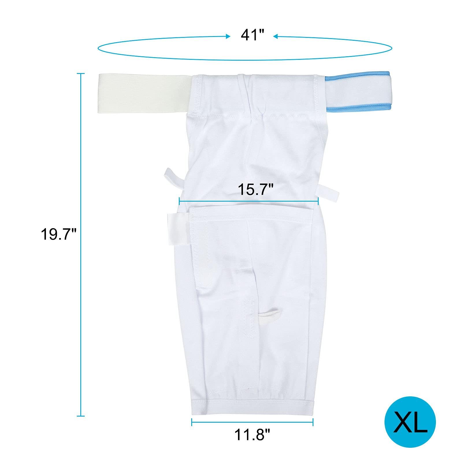 MUYU Catheter Leg Bag Holder, Urine Leg Bag Holder Cover with Waist Belt, Foley Leg Bag Sleeve for Incontinence Urine Bag, Washable and Durable.X-Large