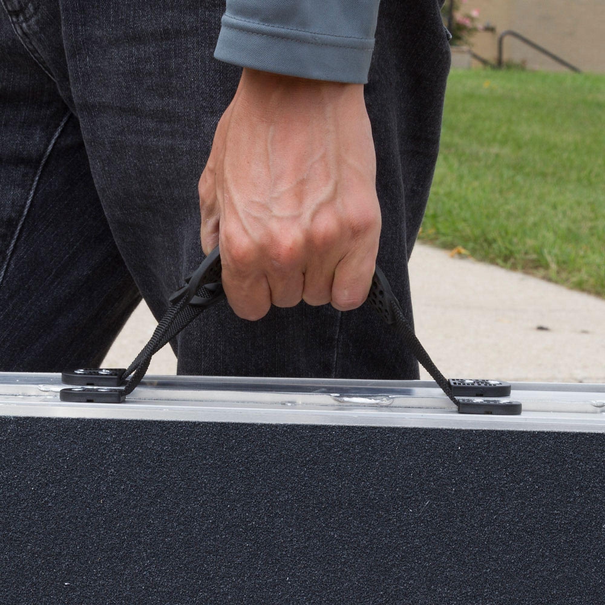 Rage Powersports Silver Spring 12' L Aluminum Multi-Fold Wheelchair Ramp with Grit Coat Surface -600 lb. Weight Capacity