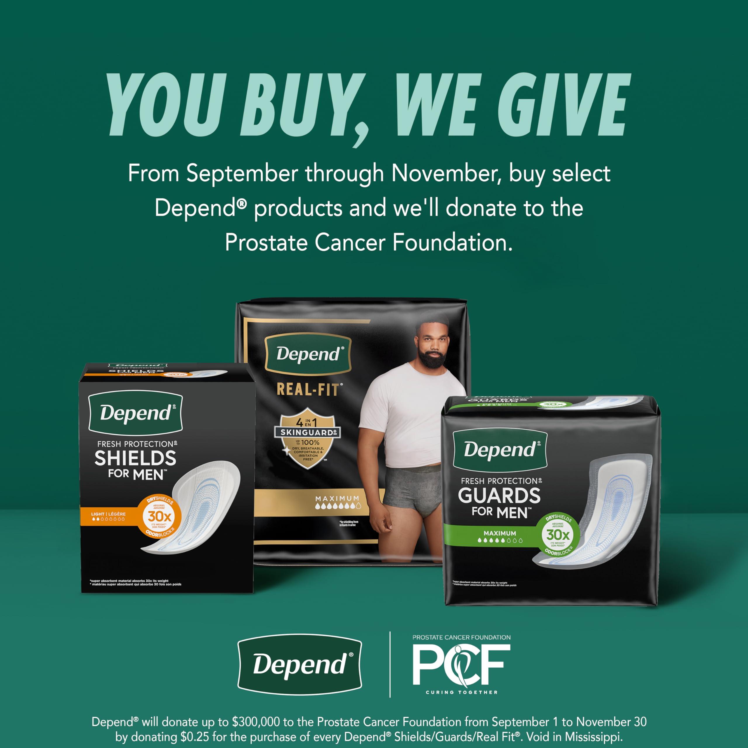 Depend Depend Real Fit Incontinence Underwear for Men, Disposable, Maximum Absorbency, Small/Medium, Grey, 22 Count, Packaging May Vary
